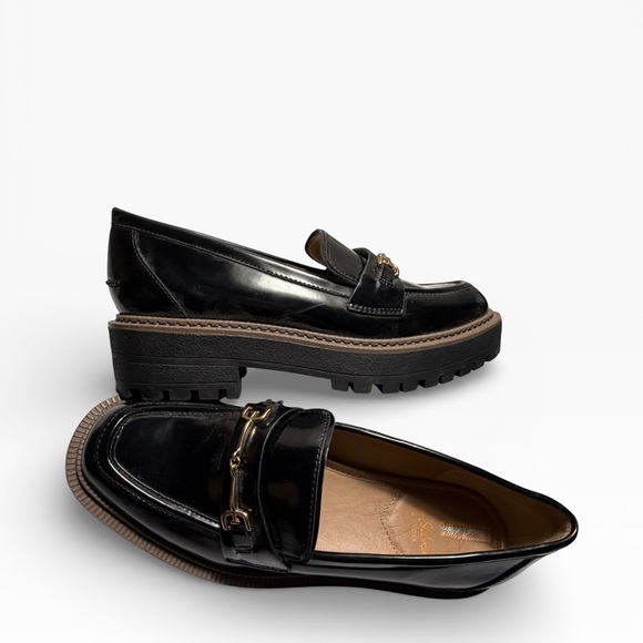 Sam Edelman Laurs Platform Lug Sole Patent Leather Loafers Sz 7 - Picture 4 of 12